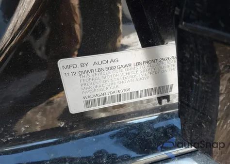 2013 Audi S4 3.0T Premium Plus z USA, uszkodzony, nr VIN WAUMGAFL7DA163164